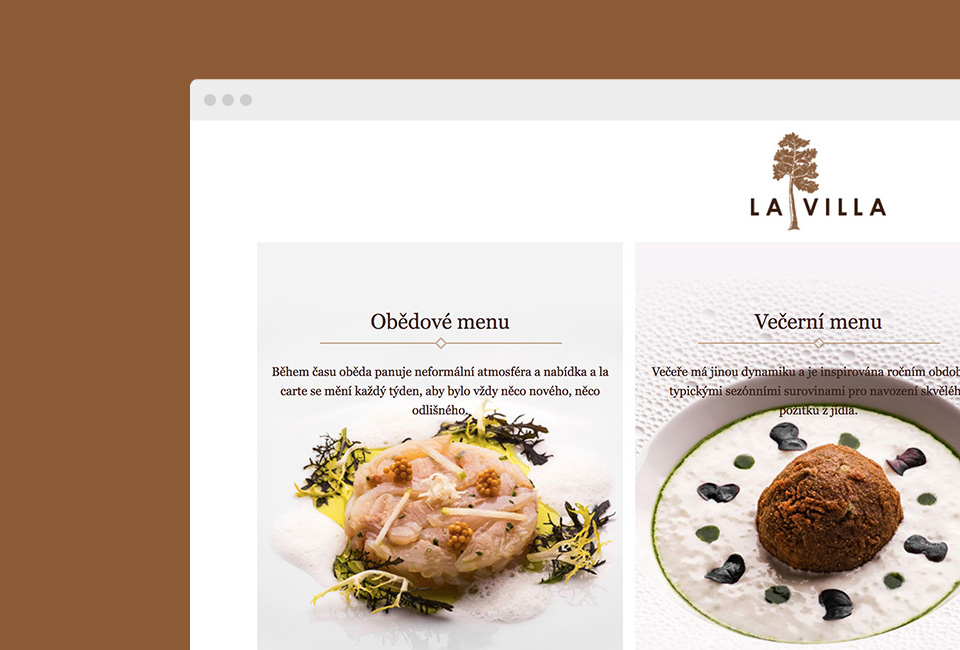 la villa restaurant webdesign