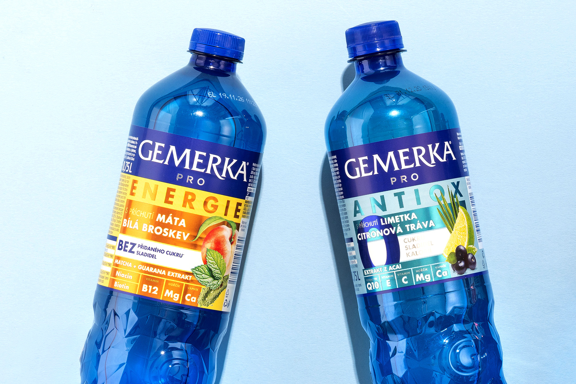 Gemerka functional drinks packaging: Vitality, Immunity, Energy and Antiox