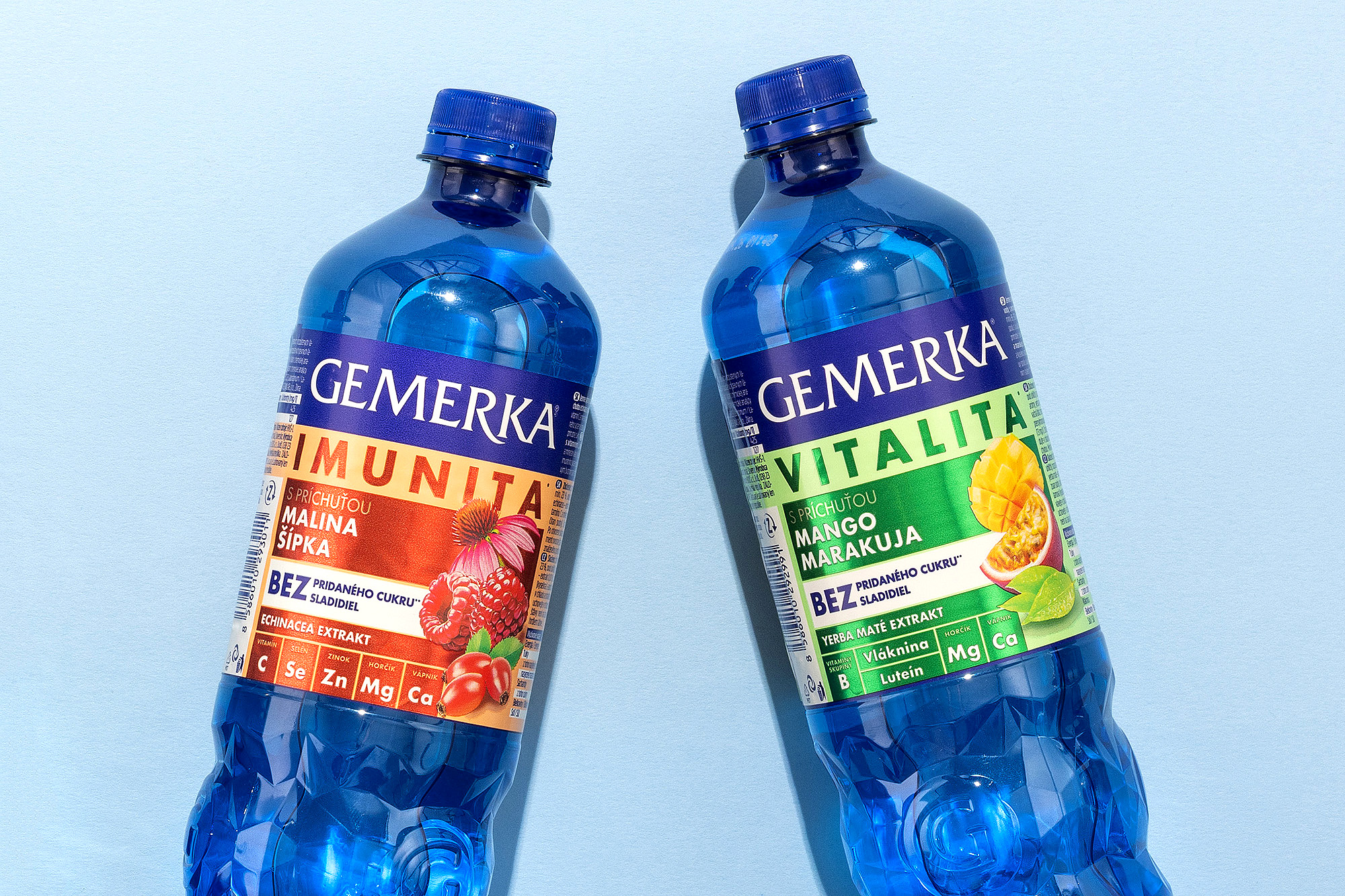 Gemerka functional drinks packaging: Vitality, Immunity, Energy and Antiox