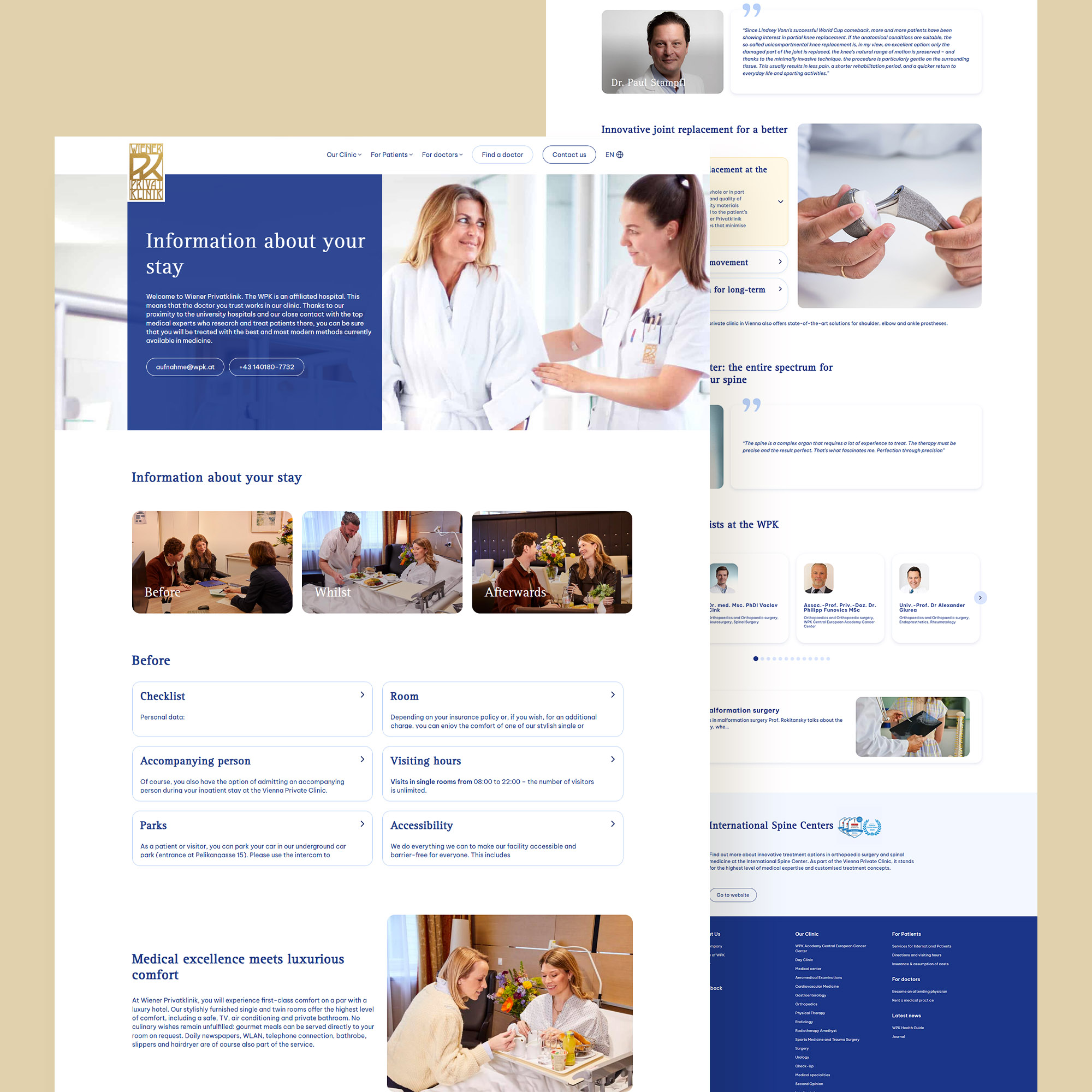 wiener privat klinik web design
