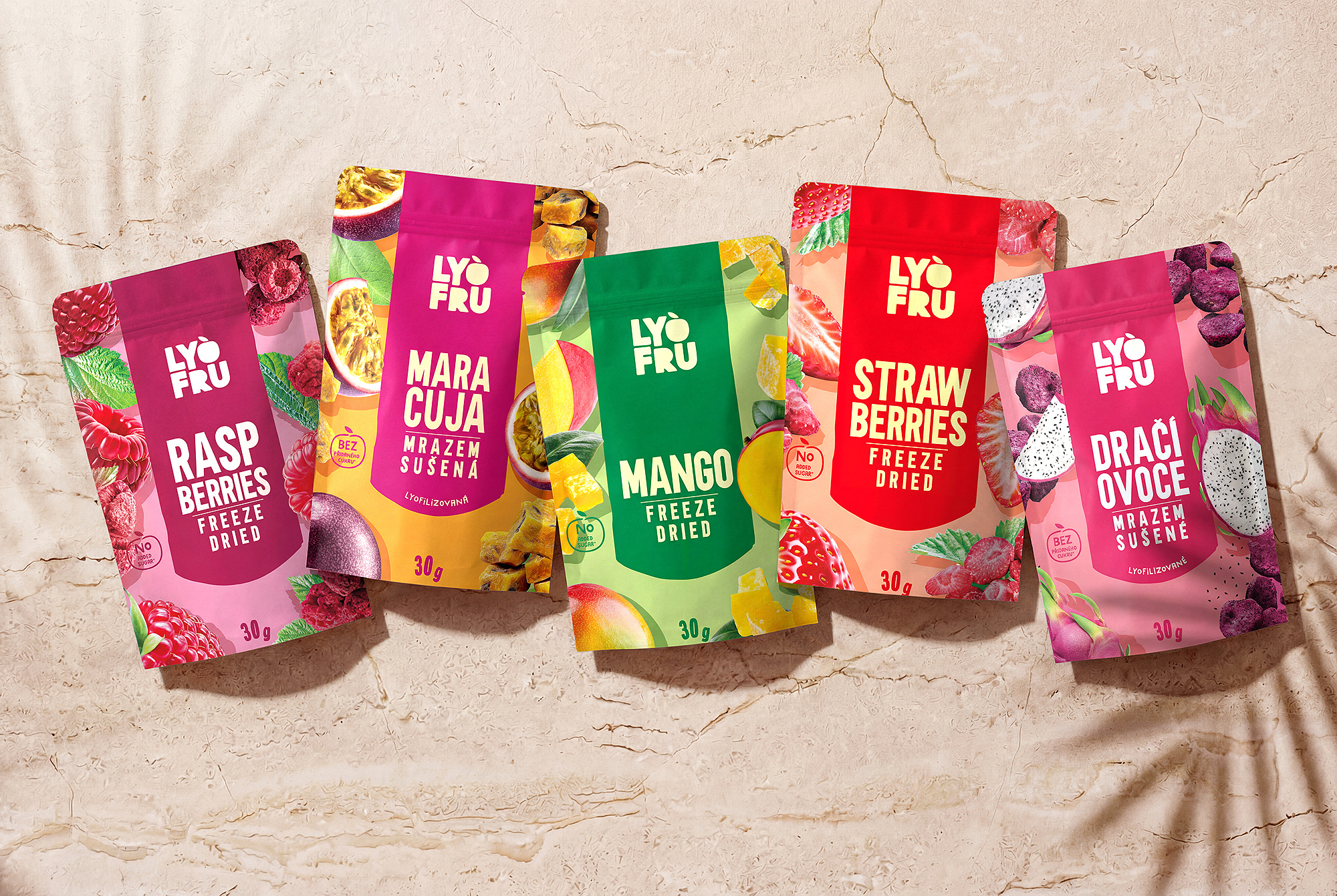 LyoFru Doypack Design for Lyophilized Fruit Snacks