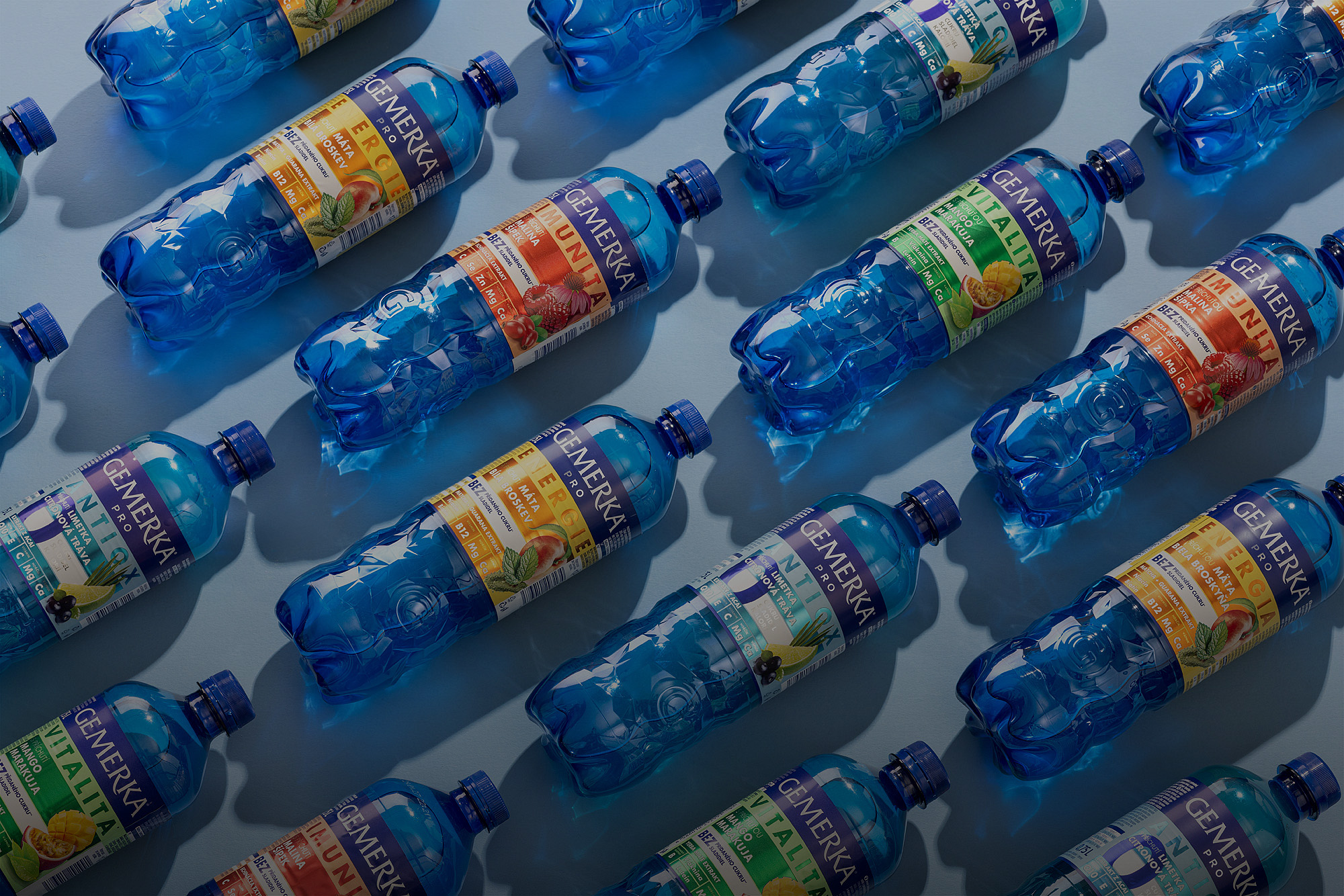 Gemerka functional drinks packaging: Vitality, Immunity, Energy and Antiox