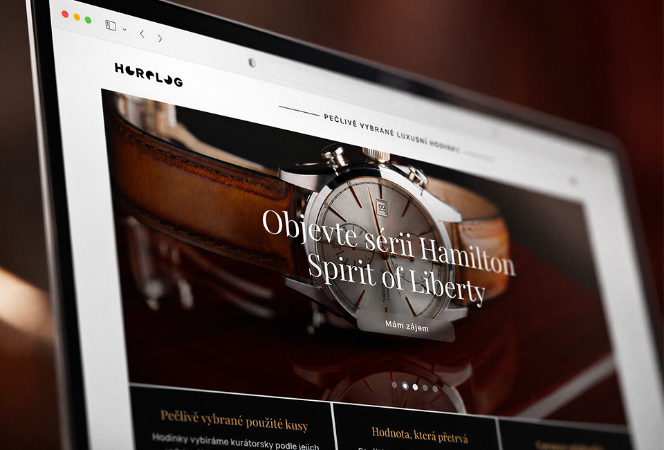 Branding a webdesign pro prodejce luxusních hodinek v Praze